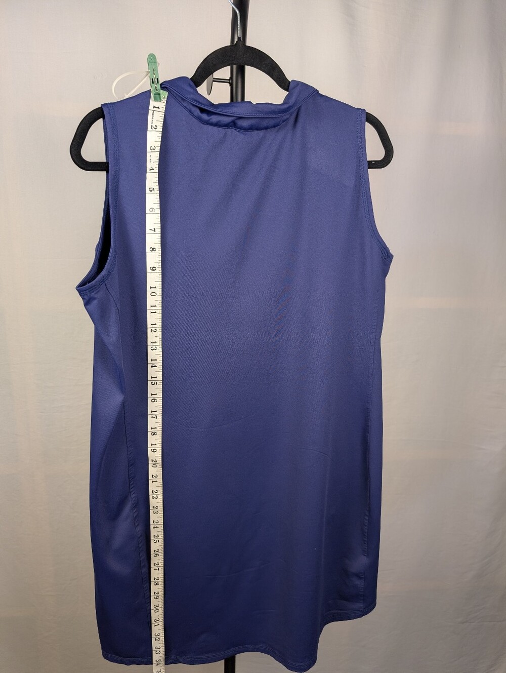 A-144 Tommy Bahama IslandZone Sleeveless Quarter Zip Golf Dress Large Blue - Picture 4 of 11
